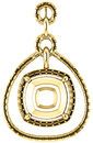 Tear DropStyled Pendant Mounting with Articulated Dangle for Cushion Gemstone Size 5mm to 10mm