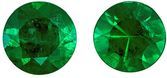 Deal on Gem  Green Emerald Genuine Gemstone, 0.41 carats, Round Shape, 4 mm Matching Pair
