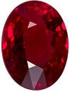 Unheated 3.06 carats Ruby Loose Gemstone in Oval Cut, Rich Red Color in 9.9 x 7.5 mm with GRS Cert