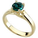Unique  Woven Prong Gold Ring set with Real GEM 0.55 ct  4.80 mmAlexandrite & Diamond Accents