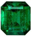 Unset Vibrant Emerald Gemstone, Emerald Cut, 3.48 carats, 9.3 x 8.37 x 6.4 mm , GIA Certified - A Low Price Top Gem