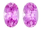 Unset Pink Sapphire Gemstones, Oval Cut, 0.66 carats, 5 x 3 mm Matching Pair, AfricaGems Certified - A Great Buy