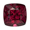 Unset Rich Rhodolite Gemstone, Cushion Cut, 6.08 carats, 10.1 mm , AfricaGems Certified - A Great Buy