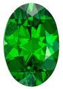 Unusually Fine  Green Tsavorite Genuine Gemstone, 0.45 carats, Oval Shape, 5.8 x 3.9 mm