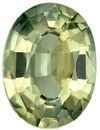 Very Fine Green Sapphire Gemstone, 0.81 Carats, Oval Shape, 6.8 x 5.1mm, Stunning Lime Green Color