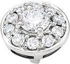 Very Pretty 1/4 ctw Diamond Round Cluster Peg Preset Jewelry Finding for SALE in 14kt White Gold
