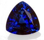 Very Special Gem 8.1 mm Sapphire Loose Gemstone in Trillion Cut, Medium Blue, 1.93 carats