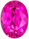 Wonderful Pink Tourmaline Loose Gem in Oval Cut, 7.9 x 5.9 mm, Rich Hot Pink, 1.3 carats