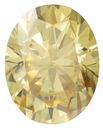 Yellow Color Moissanite Oval Cut