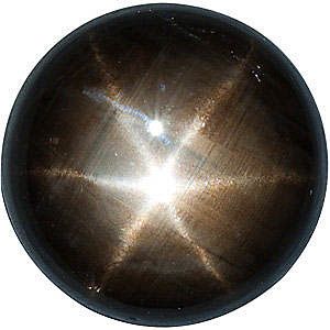 Black Star Sapphire Round Cut Gems  in Grade AAA