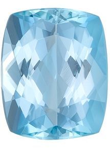Deal on Blue Aquamarine Loose Gemstone, 2.1 carats in Cushion Cut, 8.7 x 7mm, Dazzling Gemstone