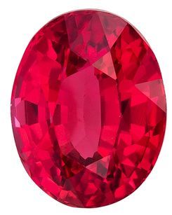 Deal on Red Spinel Gemstone, 1.4 carats, Oval Cut, 7.3 x 5.7 mm Size, AfricaGems Certified
