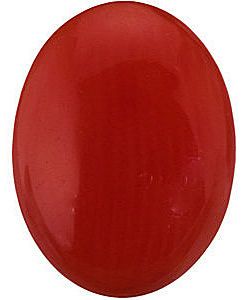 Genuine Red Coral Oval Cabochon Gems in Grade AAA