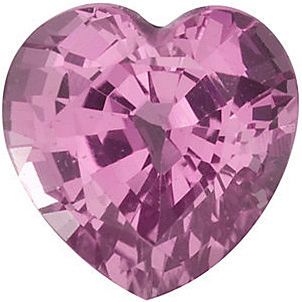 Heart Cut Genuine Pink Sapphire in Grade AA 