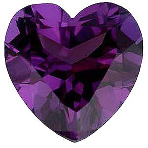 Imitation Alexandrite Heart Cut Stones