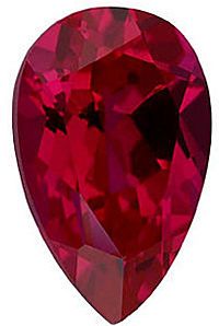 Imitation Ruby Pear Cut Stones