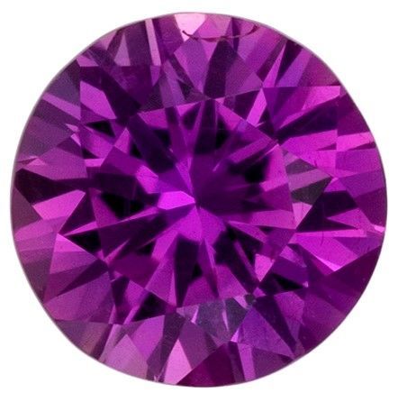 Natural Stunning Purple Sapphire Faceted Gem, 0.57 carats, Round Cut, 4.9 mm , Very High Quality Gem