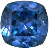 Lovely Rare Sapphire Natural Gem, 5 mm, Teal Blue Green, Cushion Cut, 0.78 carats