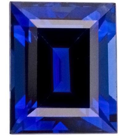 Real Blue Sapphire Gemstone, Baguette Cut, 0.99 carats, 5.9 x 4.8 mm , AfricaGems Certified - A Great Deal