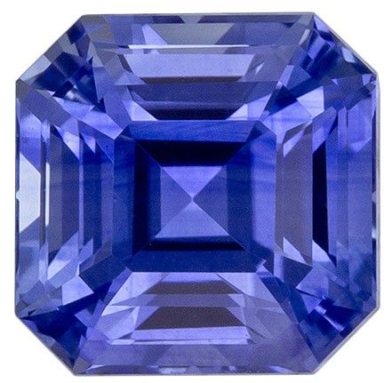 Loose Natural Blue Sapphire Loose Gem, 1.18 carats, Emerald Cut, 5.55 x 5.51 x 4.2 mm mm , Super Fine Stone