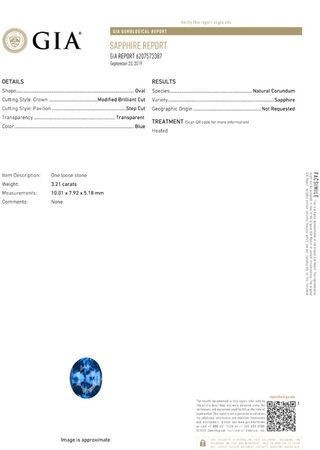 10 x 7.9 mm Blue Sapphire Genuine Gemstone in Oval Cut, Intense Blue, 3.22 carats