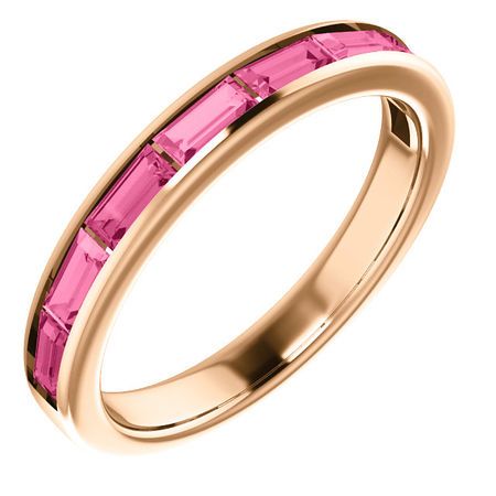 14 Karat Rose Gold Pink Tourmaline Ring