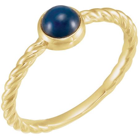 Genuine Sapphire Ring in 14 Karat Yellow Gold Genuine Sapphire Ring