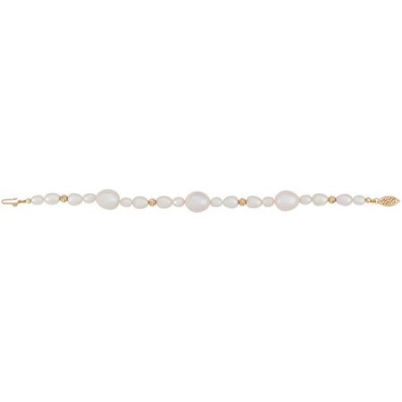 14 KT Yellow Gold Freshwater Cultured Pearl 7.5