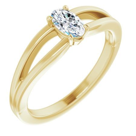 Genuine Sapphire Ring in 14 Karat Yellow Gold Sapphire Solitaire Youth Ring