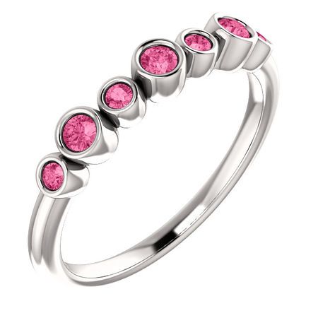 Shop 14 Karat White Gold Pink Tourmaline Bezel-Set Ring