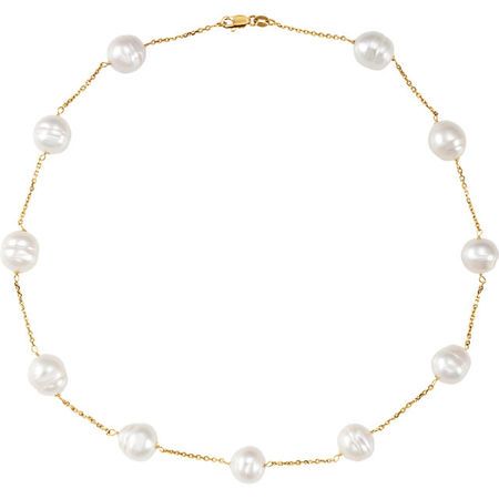 14 KT Yellow Gold Freshwater Cultured Pearl 8
