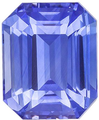 Lovely Sapphire Quality Gem, 8.4 x 6.8mm, Vivid Cornflower Blue, Emerald Cut, 3.2 carats