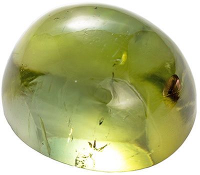 Very Pretty Green Tourmaline Genuine Loose Gemstone in Cabochon Cut, 7.96 carats, Medium Soft Green, 12 x 10 mm