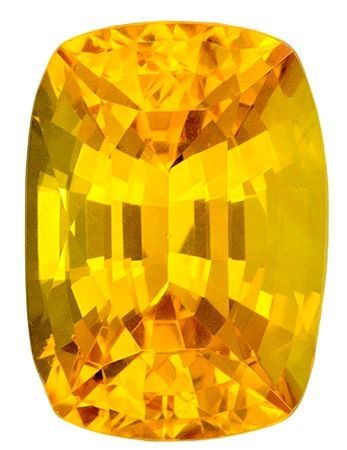 Beautiful Earrings Yellow Sapphire Gemstone 1.33 carats, Cushion Cut, 7 x 5.1 mm, with AfricaGems Certificate