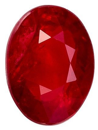 Beautiful Color Red Ruby Loose Gemstone, 1.03 carats in Oval Cut, 6.6 x 5mm, Very Pretty Gem