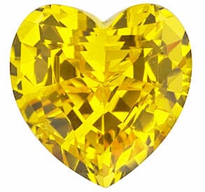 heart chatham sapphire yellow cut gem grade calibrated lab number
