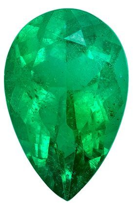 Deal on Emerald Gemstone 0.71 carats, Pear Cut, 7.7 x 5 mm, with AfricaGems Certificate
