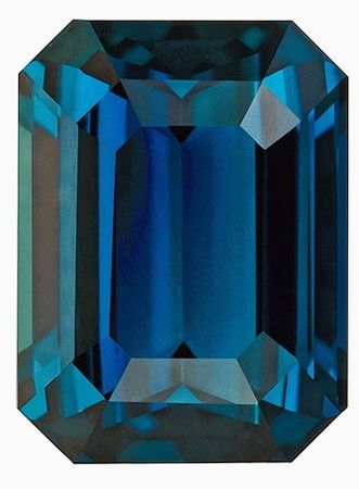 Engagement Stone Blue Green Sapphire Gemstone 3.05 carats, Emerald Cut, 9 x 6.7 mm, with AfricaGems Certificate