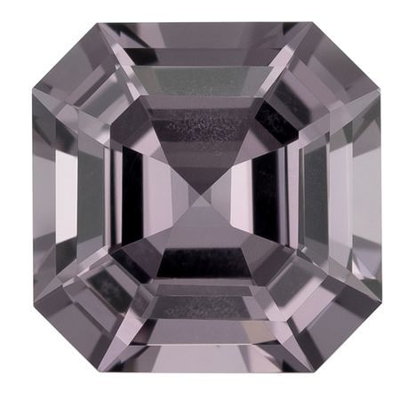Fine Color Gray Spinel Gemstone, 2.03 carats, Emerald Cut, 7.4 x 7.3 mm Size, AfricaGems Certified