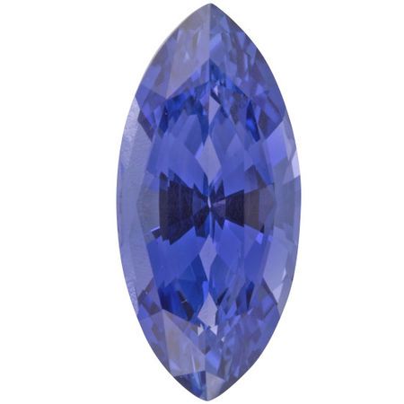 No Heat Blue Sapphire Gemstone in Marquise Cut, 2.81 carats, 13.24 x 6.19 x 4.52 mm Displays Vivid Blue Color - AGTA Cert