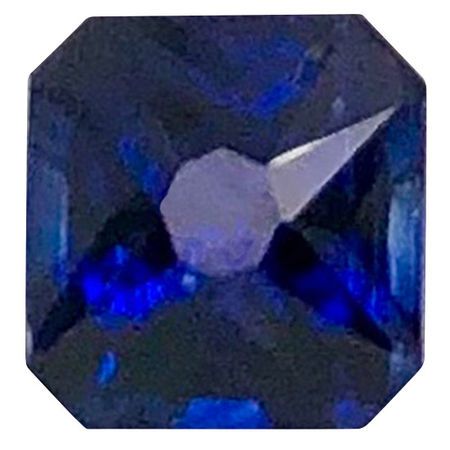 Genuine Blue Sapphire Gemstone in Radiant Cut, 1 carats, 5.49 x 5.44 x 3.88 mm Displays Rich Blue Color