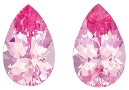 Genuine Pink Spinel Gemstones, Pear Cut, 1.85 carats, 8.2 x 5.2 mm Matching Pair, AfricaGems Certified - A Low Price
