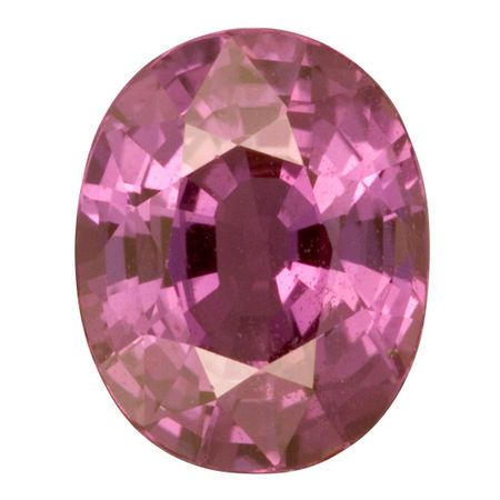 Genuine No Treatment Purple Sapphire Gemstone in Oval Cut, 2.6 carats, 8.71 x 6.94 x 4.94 mm Displays Rich Purple Color - AGTA Cert