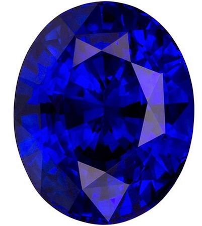 GIA Certified 10.8 x 8.7 mm Blue Sapphire Genuine Gemstone in Oval Cut, Intense Blue, 5.07 carats