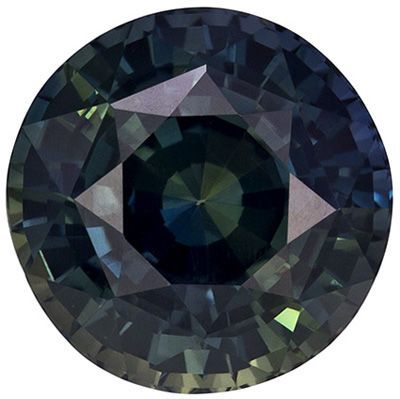 A Beautiful 5.59 carats Sapphire Loose Genuine Gemstone in Round Cut, Teal Blue, 10.0 x 9.9 mm