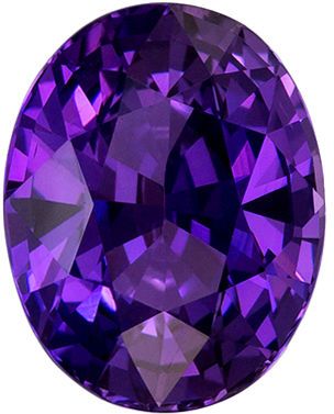 GIA Certified Unheated 2.64 carats Purple Sapphire Loose Gemstone in Oval Cut, Rich Purple, 8.8 x 6.9 mm