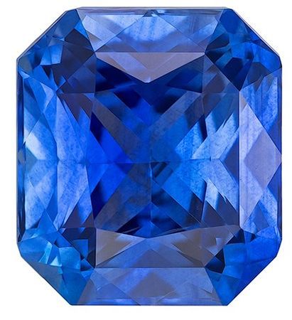 Great Buy on This Stone  Radiant Cut Faceted Blue Sapphire Loose Gemstone, 3.11 carats, 8.5 x 7.6 mm , A Great Deal