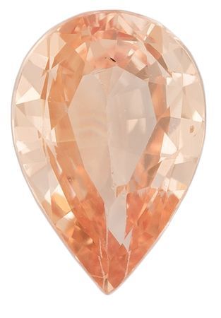 Great Color Padparadscha Sapphire Gemstone 1.12 carats, Pear Cut, 7.7 x 5.3 mm, with AfricaGems Certificate
