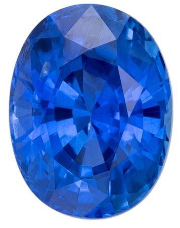 Great Ring Stone Blue Sapphire Gemstone 1.86 carats, Oval Cut, 7.9 x 6 mm, with AfricaGems Certificate