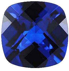 Imitation Blue Sapphire Antique Square Cut Checkerboard Stones